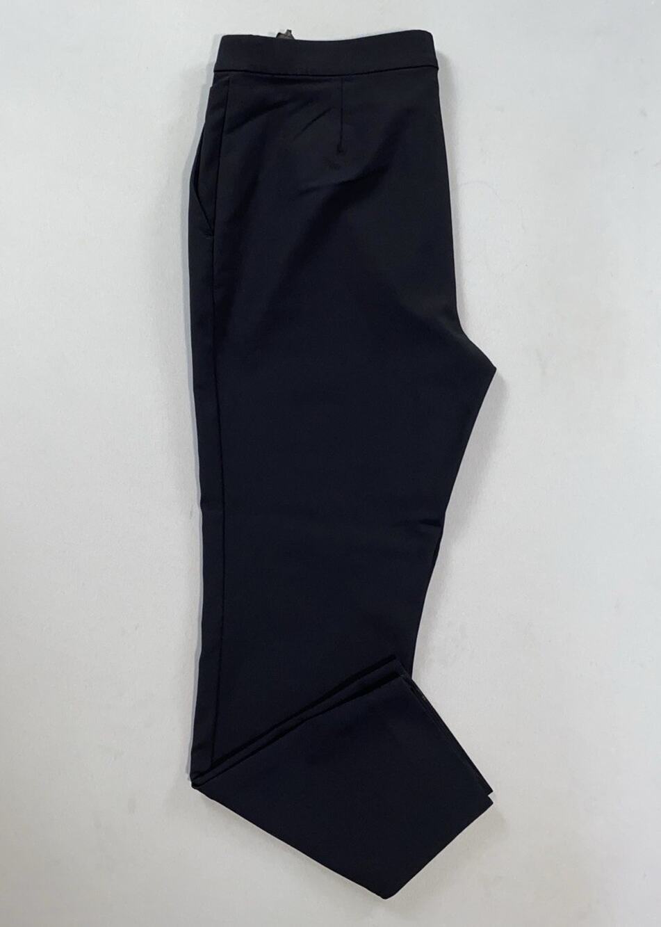 Theory Thaniel_Kennett Pull On Flex Waist Tapered Ankle Pants. Black, Women's 10